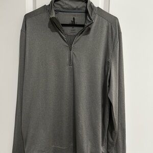 johnnie-O Heather Gray Quarter-Zip Pullover
